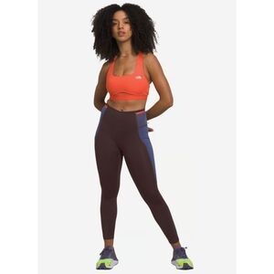 NWT The North Face Trailwear QTM High-Rise 7/8 Tights Size XSmall In Coal Brown